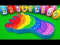 Satisfying ASMR | How to make Sparkling Foot Bathtub by Mixing SLIME Paw Patrol Eggs CLAY Coloring