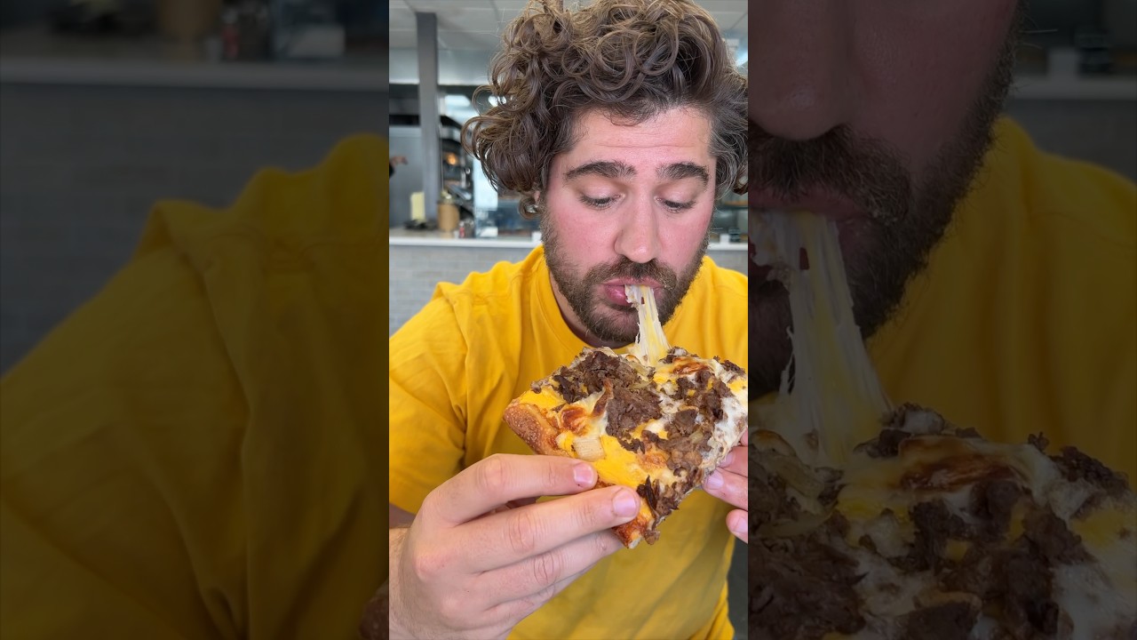 CHEESESTEAK PIZZA & FRIED DOUGH NUTELLA STICKS from Corner Square in Bayonne NJ! 🔥 #DEVOURPOWER