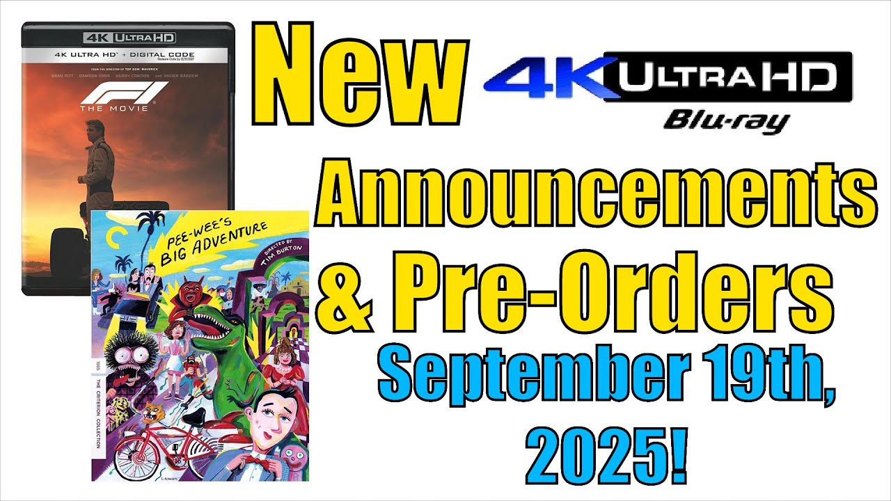 New 4K UHD Blu-ray Announcements & Pre-Orders for September 19th