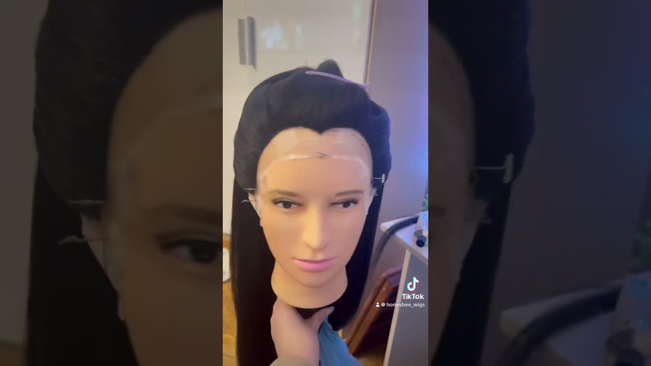 Процесс укладки парика Лань Ван Цзи #парик #wigs #cosplay