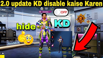 HOW TO HIDE KD FD IN BGMI HIDE KD FD enable disable 2.0 UPDATE new feature PUBG AUR BGMI