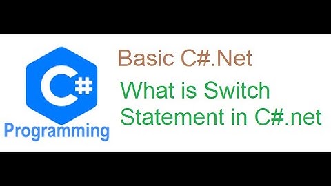 8 What is Switch Statement in C# net
