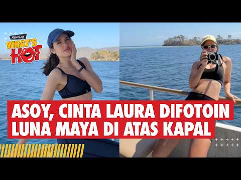 Seruu, Luna Maya Fotoin Cinta Laura di Atas Kapal, Pose Kece!