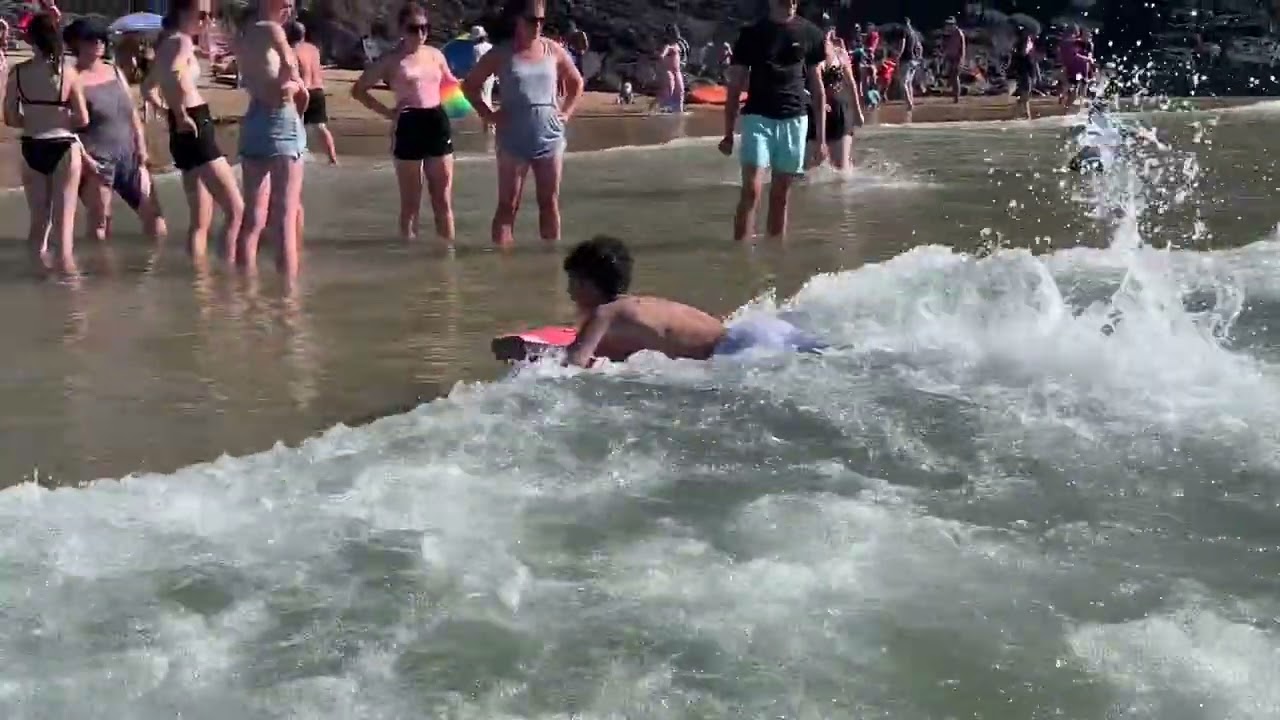 Kids Bodyboarding at Croyde Bay and Putsborough Beach