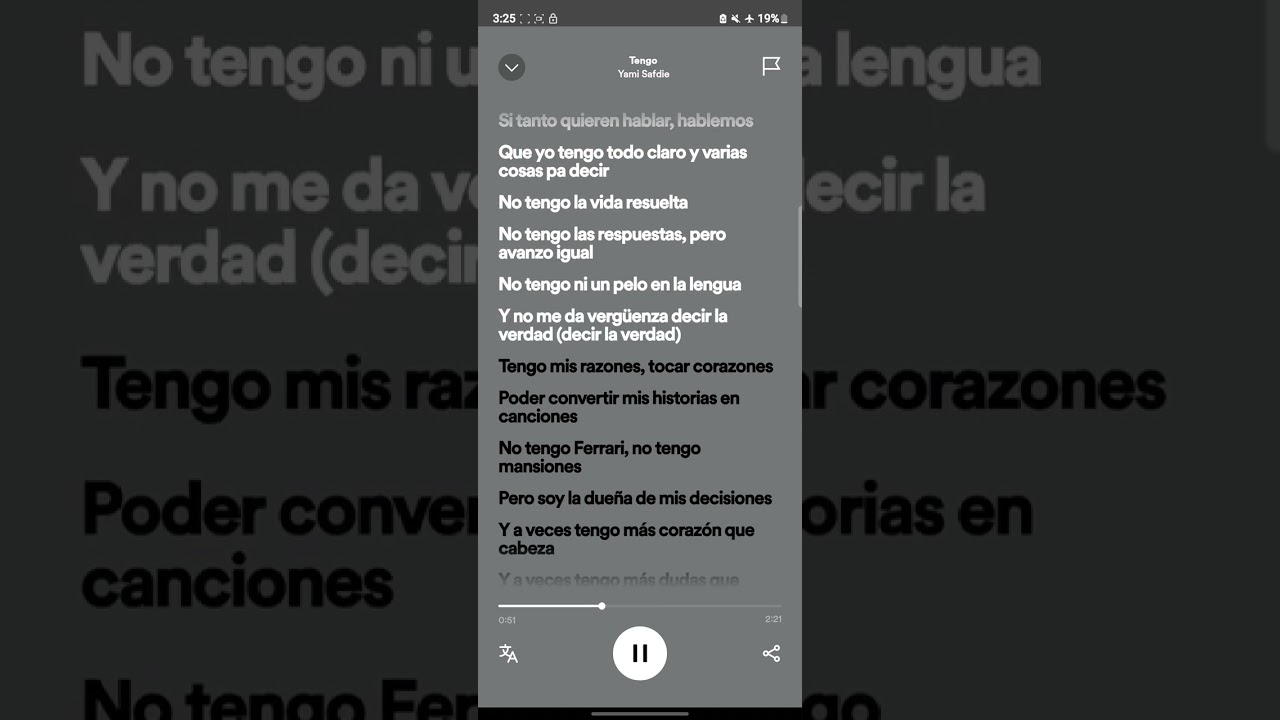 TENGO (YAMI SAFDIE) LETRA
