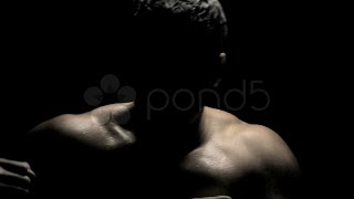 Shadow Boxing in Slow Motion. Stock Footage