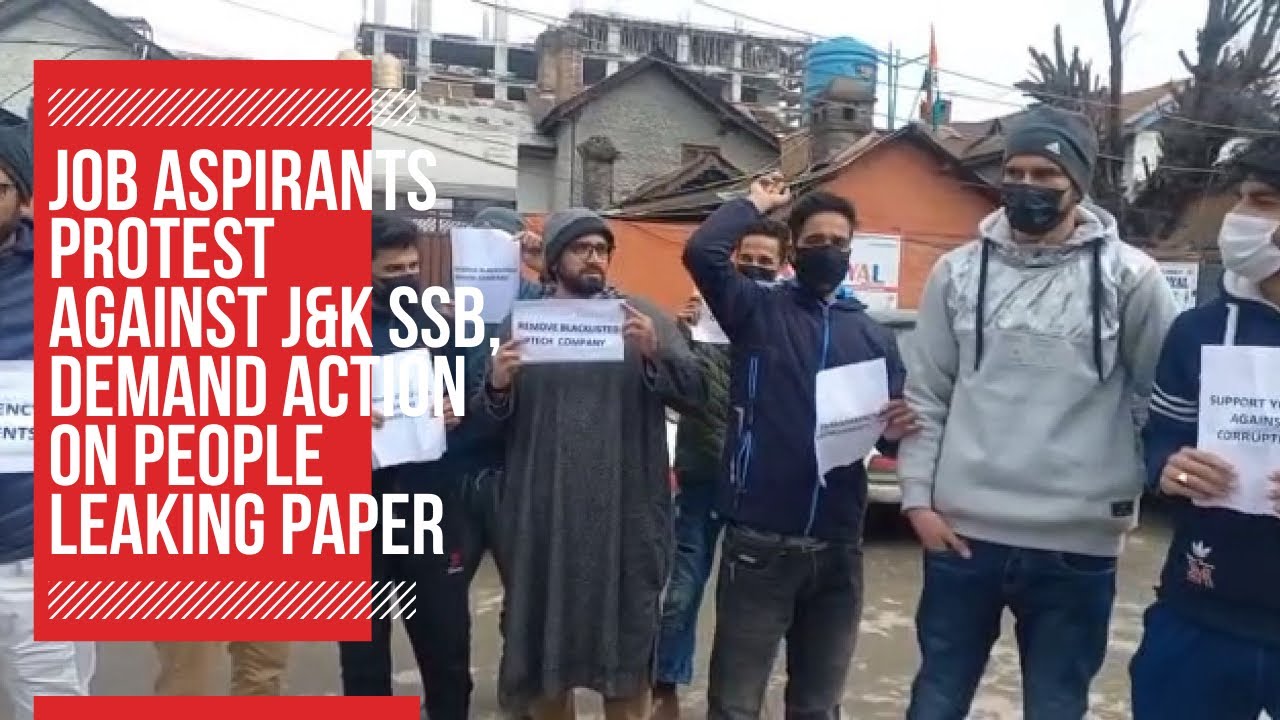 Job aspirants protest against J&K SSB, demand action on people leaking paper