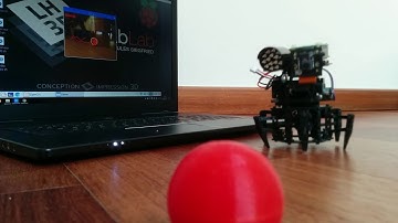 Xpider Raspberry Pi Zero with OpenCV Ball Follower
