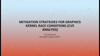 Mitigation Strategies for Graphics Kernel Race Conditions | CVE Analysis & Linux Kernel Security