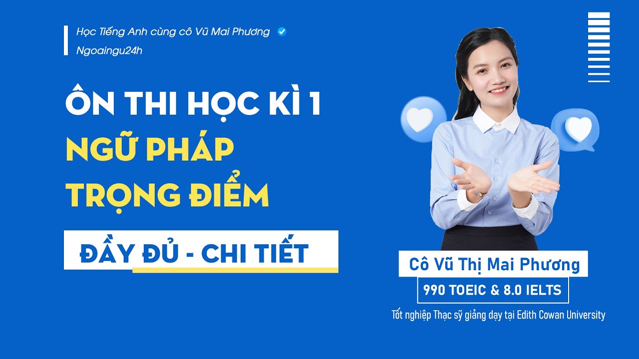 TỔNG ÔN TRỌNG ĐIỂM NGỮ PHÁP - ÔN THI CUỐI HỌC KÌ 1 LỚP 12