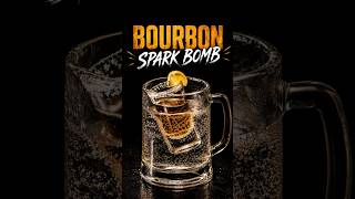 Bourbon Spark Bomb Cocktail 🥃⚡ Easy Beer Mug Shot Drink Recipe #shorts