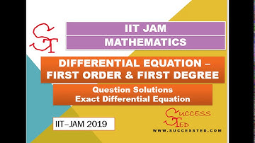 IIT-JAM 2019 Q6 EXACT DIFFERENTIAL EQUATION || FIRST ORDER FIRST DEGREE