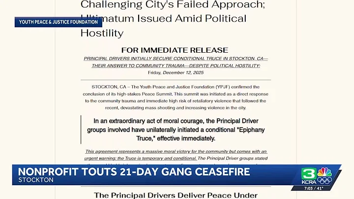 Youth Peace and Justice Foundation claims 21-day gang ceasefire in Stockton after mass shooting
