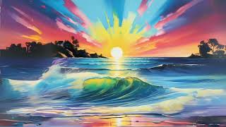 sunset beach landscape lullaby for babies, children, and adults