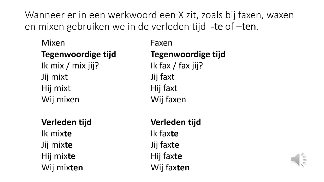 werkwoordspelling x YouTube