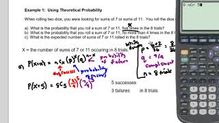 Discrete Binomial Probability Distributions