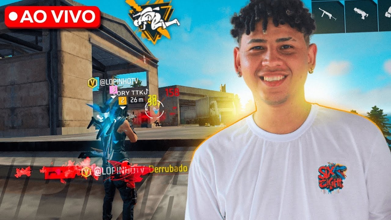 🔥 FREE FIRE AO VIVO 🔥 4x4 E MAPA ABERTO COM CHAT🔥 LOPINHO TV TA ON