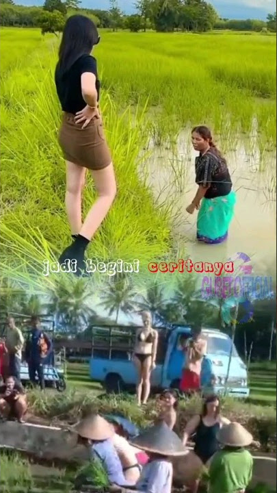 HEBOH BULE TANAM PADI DI INDONESIA TANPA BUSANA LUAR #lucu #funnyshorts #funnyshorts