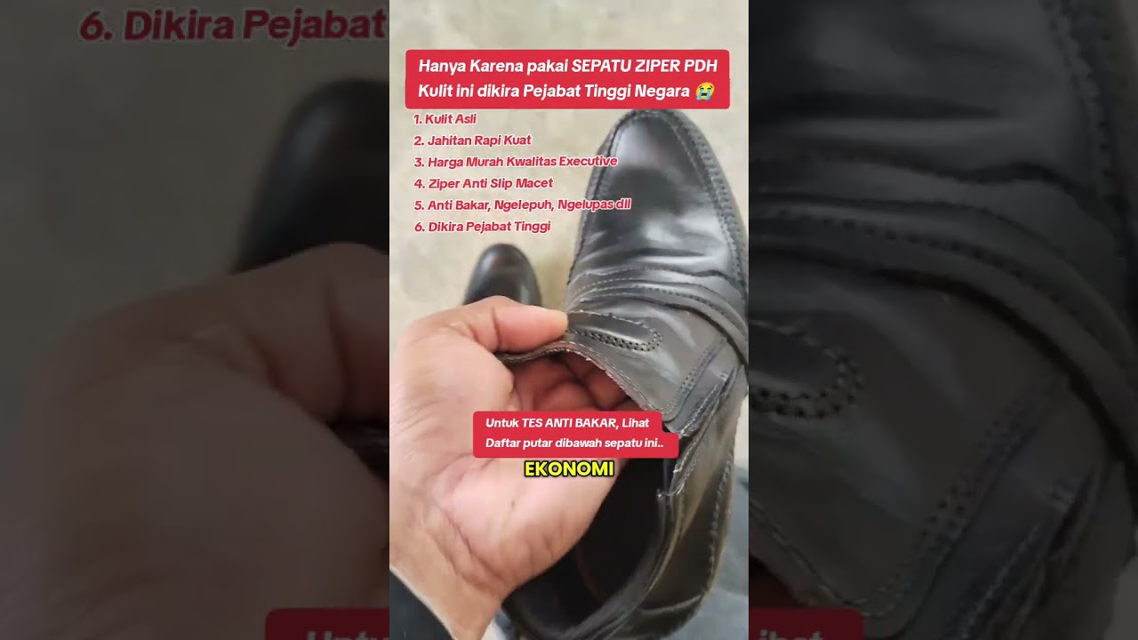 Sepatu PDH Kulit Asli Kilap – Tampil Gagah dan Profesional 