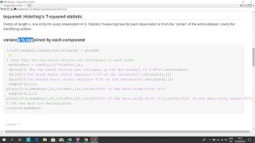 PCA in matlab ( Principal Component analysis in Matlab)