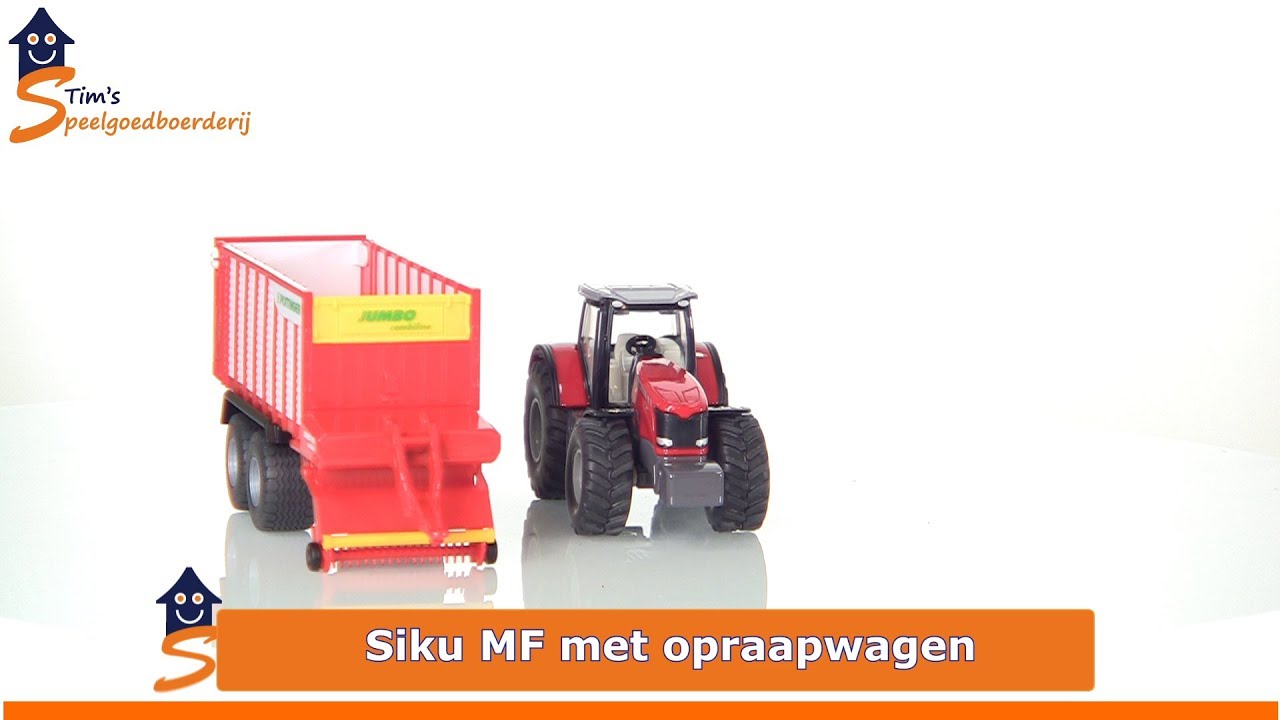 SIKU 1987 Massey Ferguson Traktor mit Pöttinger Jumbo