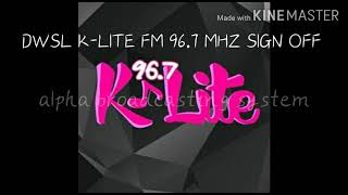 DWSL-FM K-Lite FM 96.7 MHz Olongapo Sign off. screenshot 3