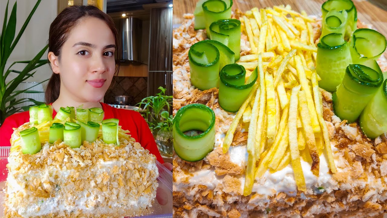 Delicious Chicken Bread Sandwich CakeChicken Cake Recipe YouTube