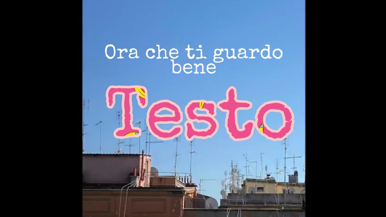 Ora che ti guardo bene testo