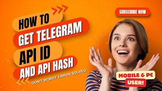 How to get Telegram API ID and Hash in Bangla | ERROR solved | New Method | Step-by-Step Guide