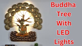 Mystical Aura: Metal Buddha Tree with LED Lights @antaryuga screenshot 4