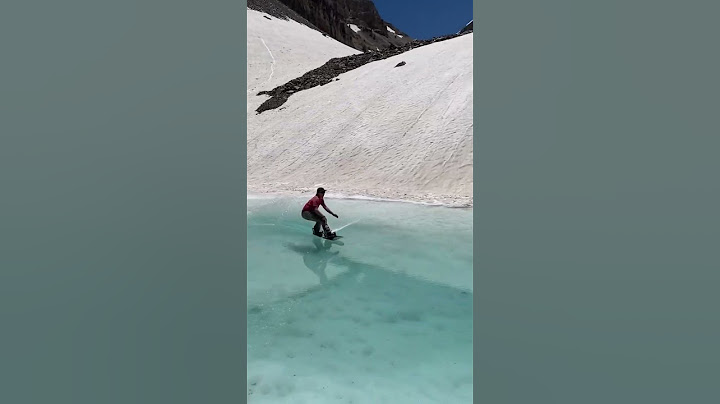 Alpine lake pond skim #mountains #snowboarding #adventure