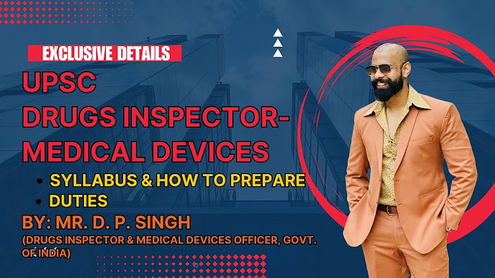 UPSC DRUGS INSPECTOR MEDICAL DEVICES | HOW TO PREPARE | EXAM SYLLABUS | CDSCO NEW RECRUITMENT