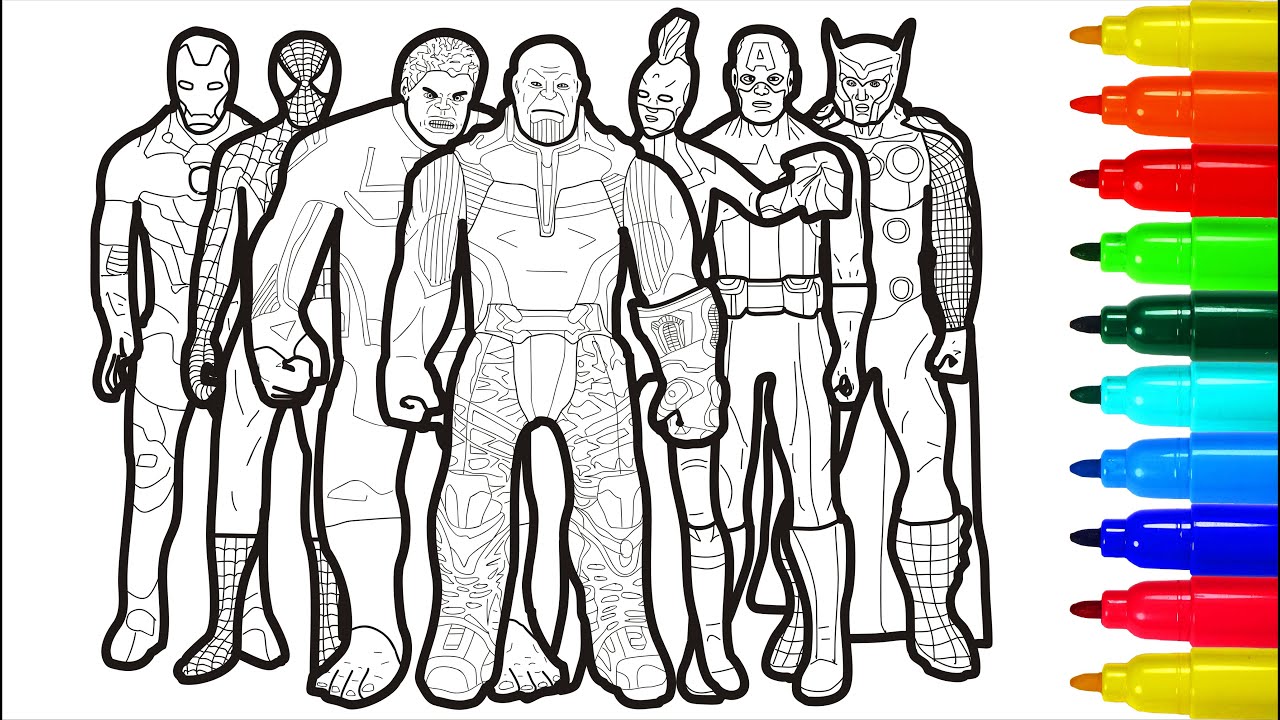 THE MARVEL Coloring Pages   Colouring Pages for Kids