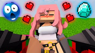 I Gave Jenny Tyan Diamonds Minecraft Skyblock! She Thanked Me!
