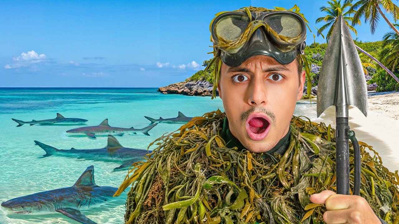 Экстремальный камуфляж против акул!