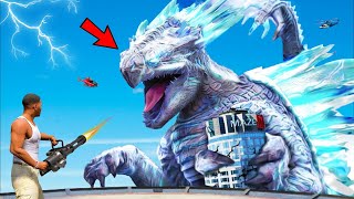 Kong Ice TITAN Attacked Los Santos in GTA 5 - King Kong Vs Godzilla