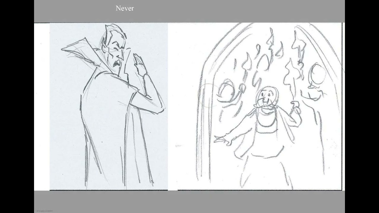 Hotel Transylvania 1 alternate opening storyboard 