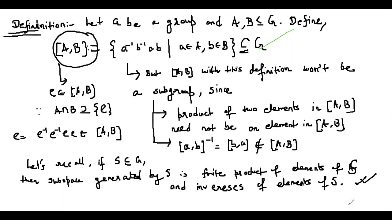 Derived Subgroup and it's properties - YouTube
