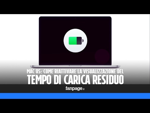 Riattivare il tempo di carica rimanente della batteria in mac OS