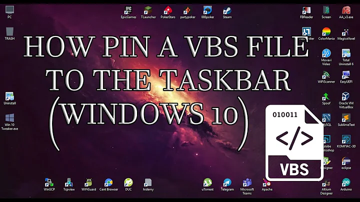 HOW PIN A VBS FILE TO THE TASKBAR (WINDOWS 10)