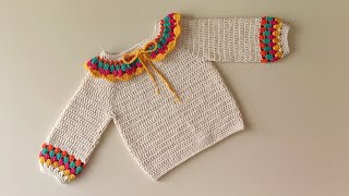 Easy Crochet Görenler Hayran Kaldı Yakadan Başlamalı Kolay Bir Kazak Örelim Hemde Bir Günde Crochet