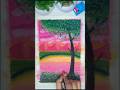 🌸 Magical Evening Drawing with Oil Pastel | Easy sunset Art for Beginners 🌅