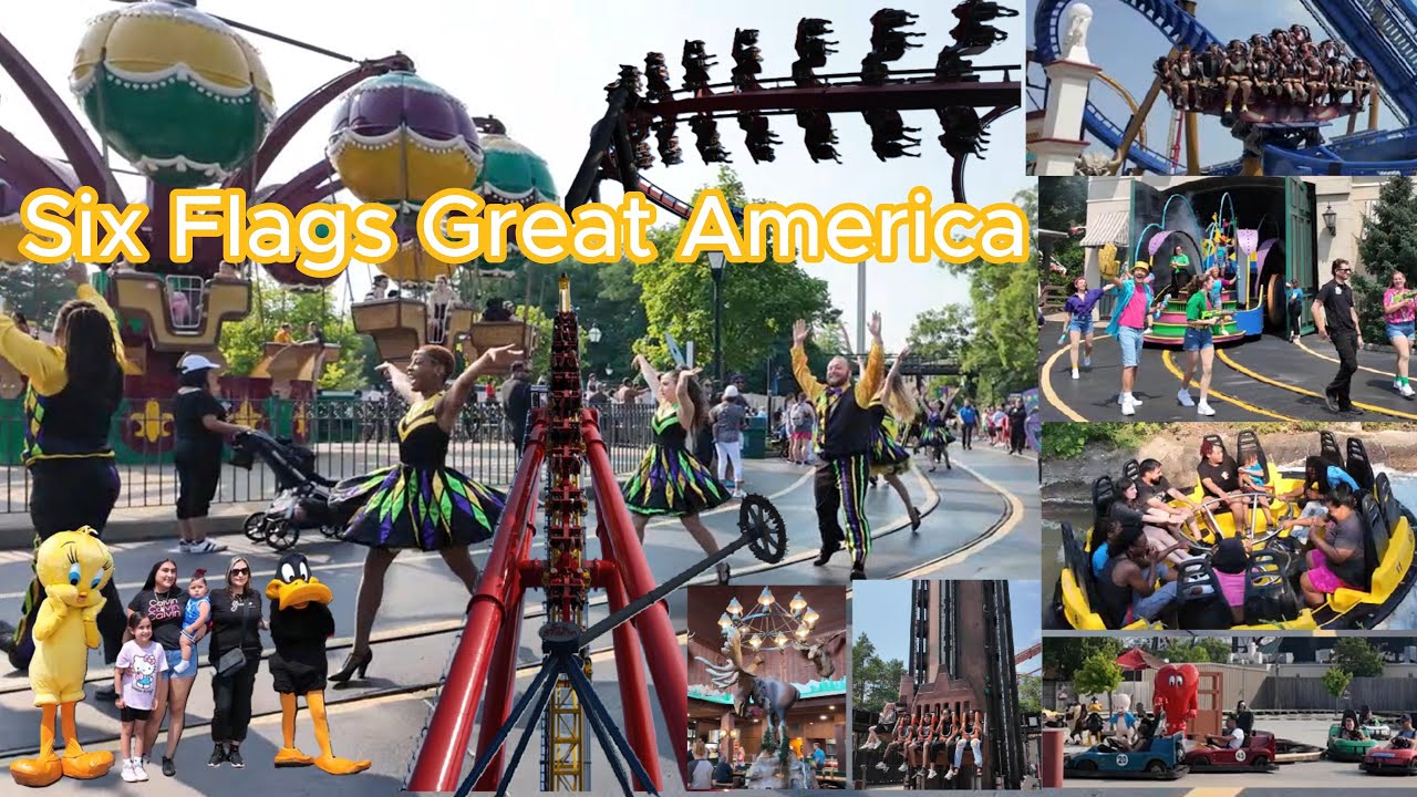 Six Flags Great America in Gurnee Illinois - YouTube