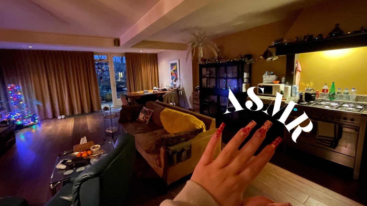 ASMR in my Parents' House 🎄 Tapping & Scratching around the Living Room