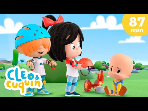 Play Safe, dont' go fast! 🚲 and more Nursery Rhymes by Cleo and Cuquin | Children Songs