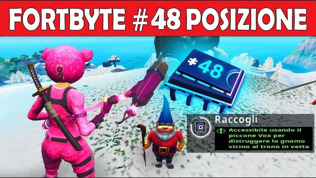 FORTBYTE #48 - ACCESSIBILE USANDO IL PICCONE VOX PER DISTRUGGERE LO GNOMO VICINO AL TRONO IN VETTA