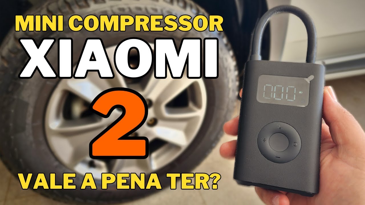 MINI COMPRESSOR DE AR PORTÁTIL XIAOMI VALE A PENA? TESTE PRÁTICO! XIAOMI MIJIA 2