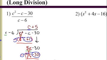 Lesson 6.2 - Dividing a Polynomial by a Binomial (Long Division)