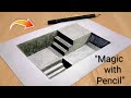 How to draw basement stairs drawing #3D