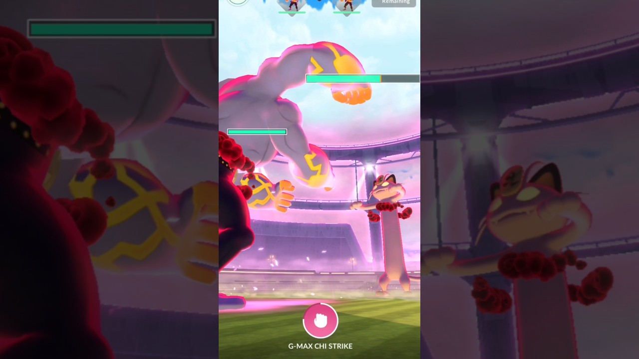 First Ever Gigantamax Meowth Raid in Pokemon Go 